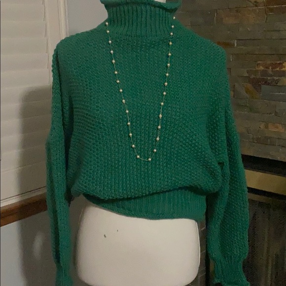 NWOT Cowl Neck, Knitted Chunky Pullover Sweater - Picture 1 of 8